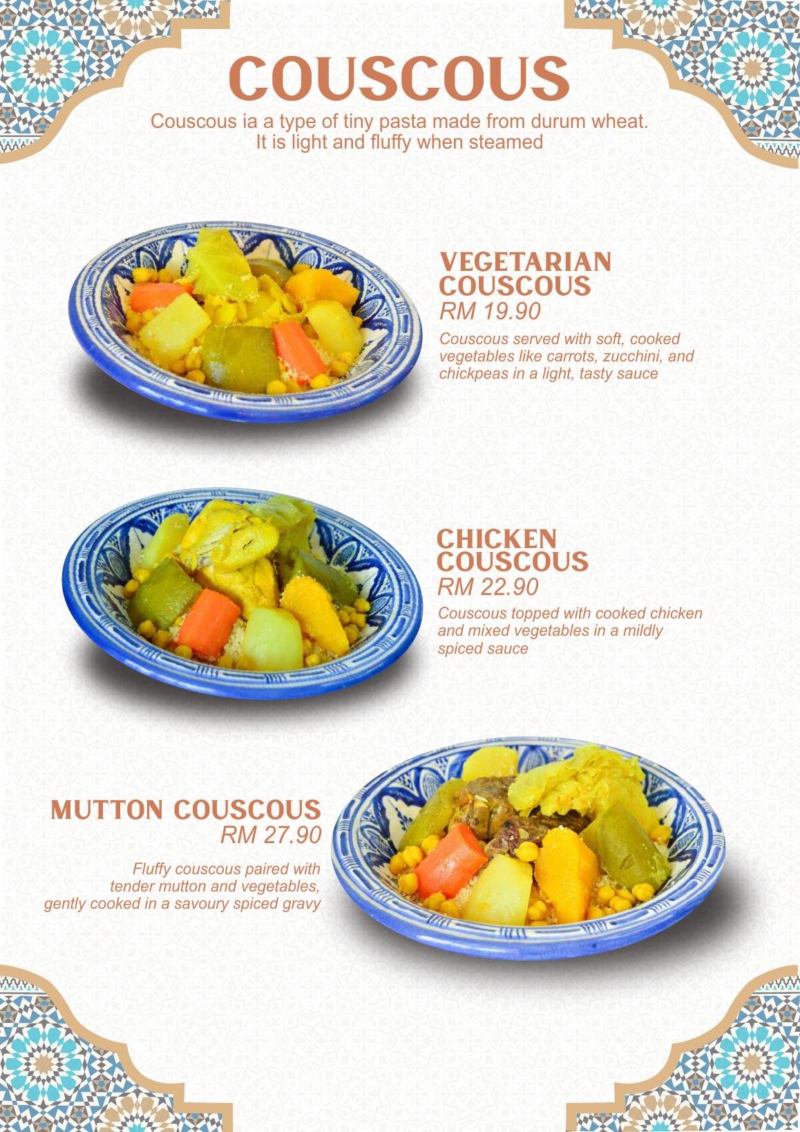 Menu Page 09 — Tagines