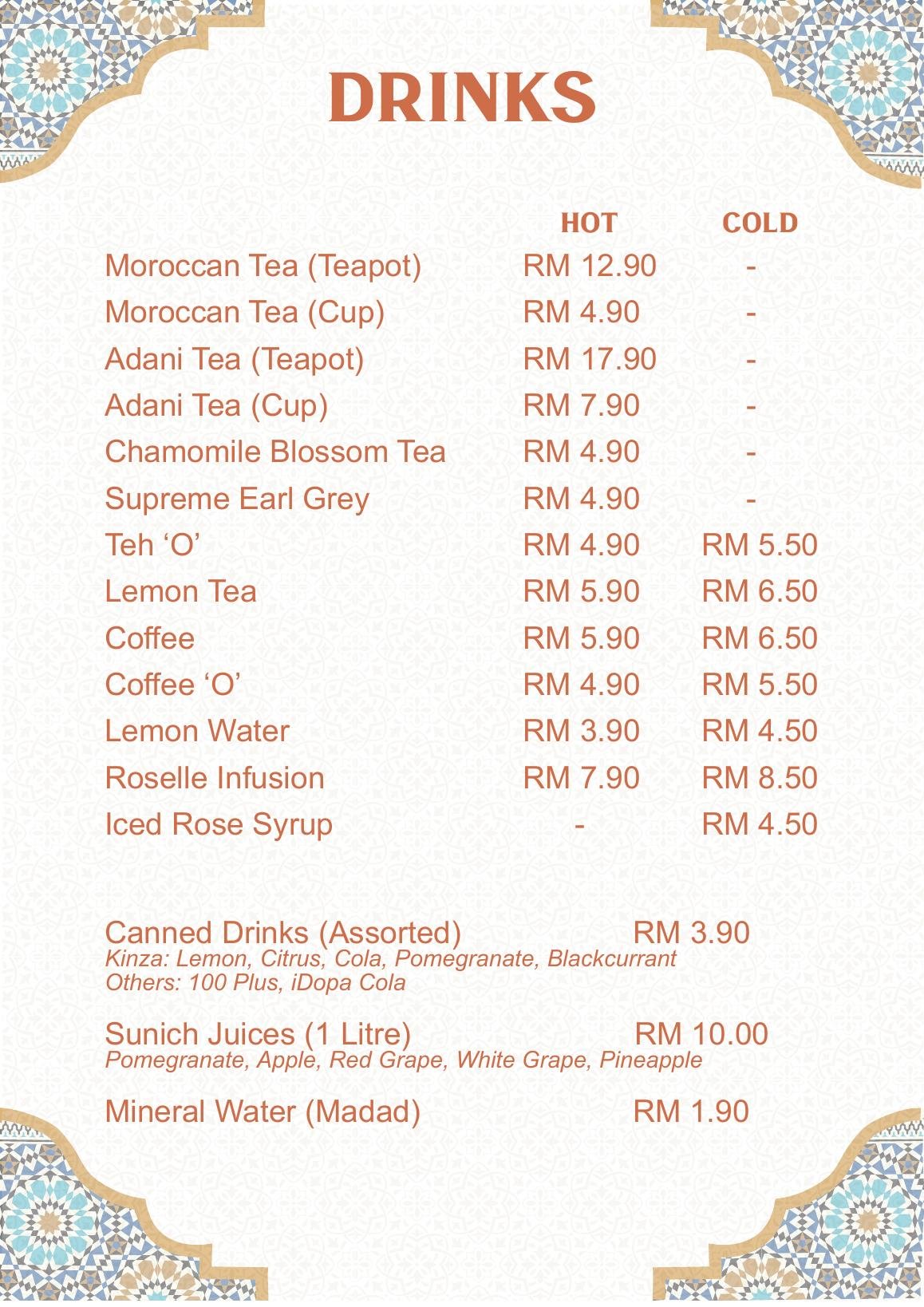 Menu Page 17 — Desserts